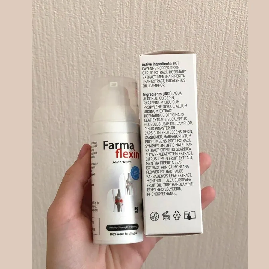 Farma Flexin — Aufnahme der Verpackung